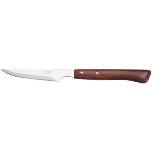 couteau à steak lame crantée 11 cm - bois brun - arcos