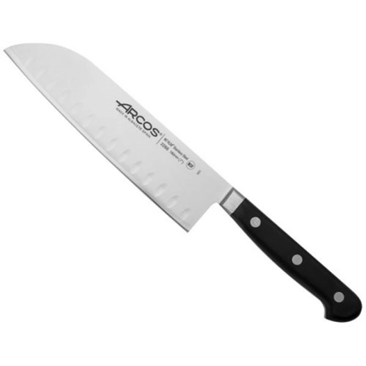 couteau santoku alvéolé 18 cm - opera - arcos