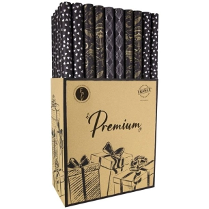 papier cadeau 2m x0.70m box 50 rouleaux teinté dans la mass - les couleurs de l'emballage