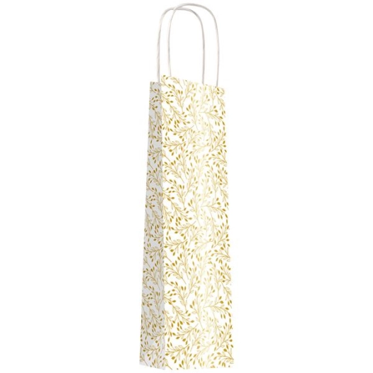 sac cabas kraft blanc or 14 x 39cm - les couleurs de l'emballage
