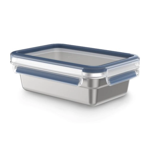 boîte rectangulaire 0.8 l - clip & close inox - emsa