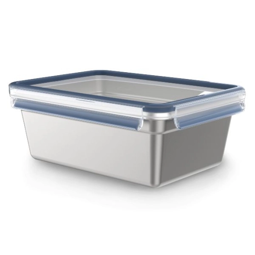 boîte rectangulaire 3 l - clip & close inox - emsa