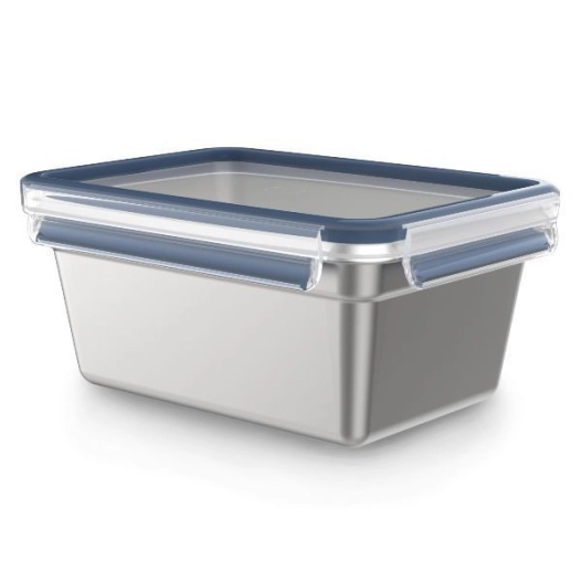 boîte rectangulaire 2 l - clip & close inox - emsa