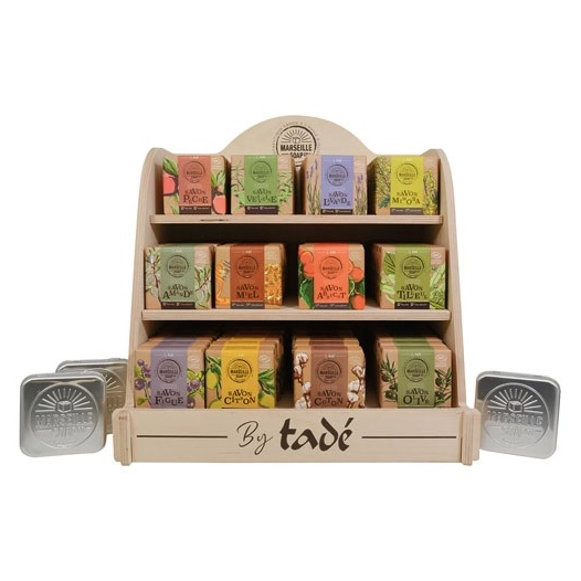 présentoir comptoir vide savon de marseille - tade