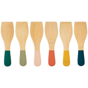 set de 6 spatules à raclette mulicolores - pebbly