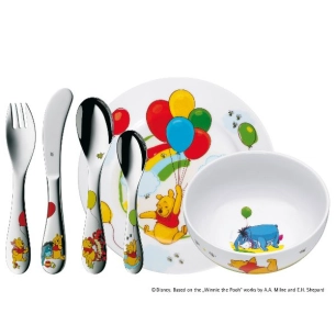 set vaisselle enfant 6 pièces - winnie l'ourson - wmf