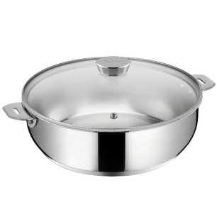 sauteuse 24 cm inox + couvercle - salvaspazio+ - lagostina