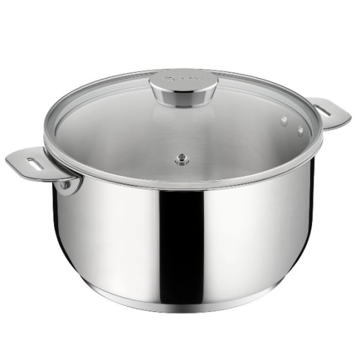 casserole 20 cm inox + couvercle - salvaspazio+ - lagostina