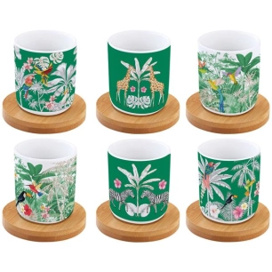 coffret 6 tasses à café 11 cl - exotic heaven - easy life