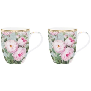 coffret 2 mugs 35 cl - roses in bloom - easy life
