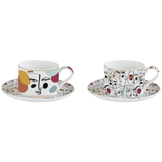 coffret 2 tasses déjeuner 24 cl - modernism - easy life