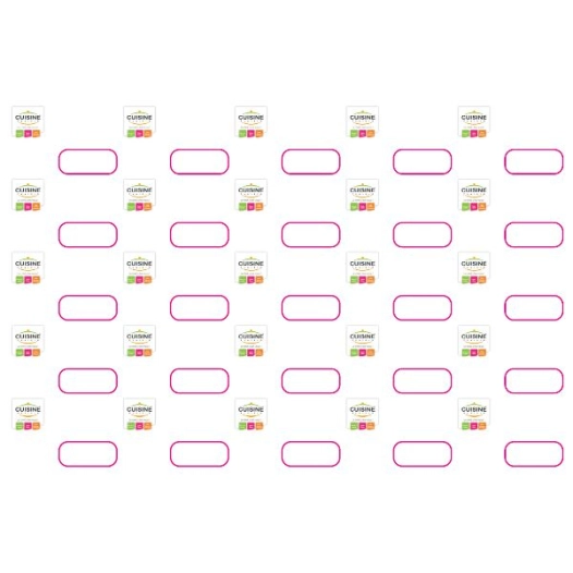 lot de 50 feuilles de 25 étiquettes - merico