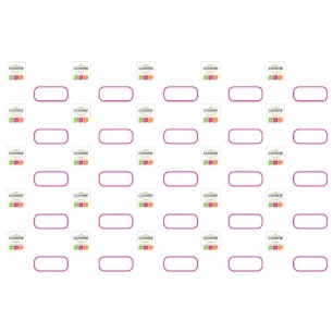 lot de 50 feuilles de 25 étiquettes - merico