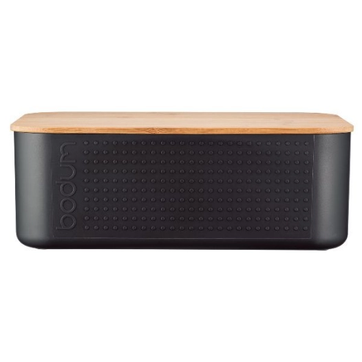 boîte à pain 29 x 19 x 11 cm noire - bistro - bodum