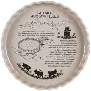moule à tarte 28 cm taupe - ''la tarte aux myrtilles'' - table et cook