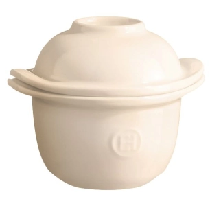 mini-cocotte & coquetier argile - l'œuf - emile henry