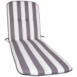 coussin pour bain de soleil cancale gris - delumi