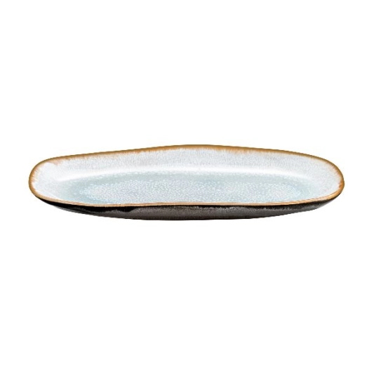 plat ovale 23 x 11 cm - shadow aqua - medard de noblat