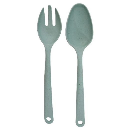 couverts à salade 25 cm vert sauge - plant fiber - point virgule