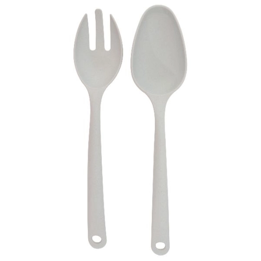 couverts à salade 25 cm gris clair - plant fiber - point virgule