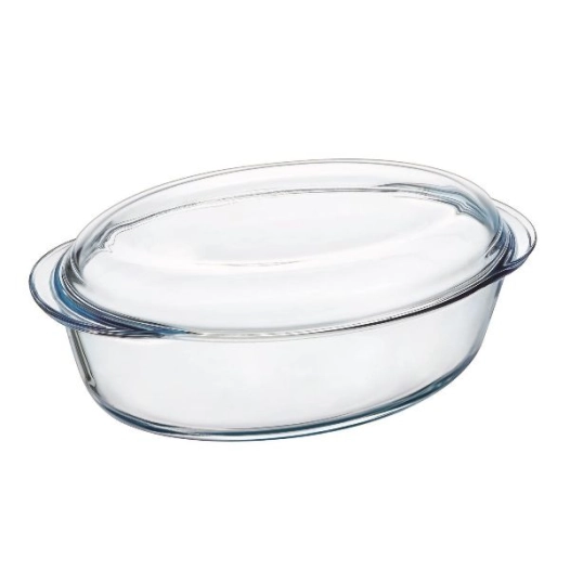 cocotte en verre ovale 3 l - essentials 4 en 1 - pyrex