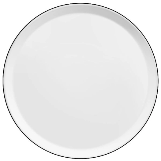 6 assiette plate 27 cm - yaka noir - medard de noblat