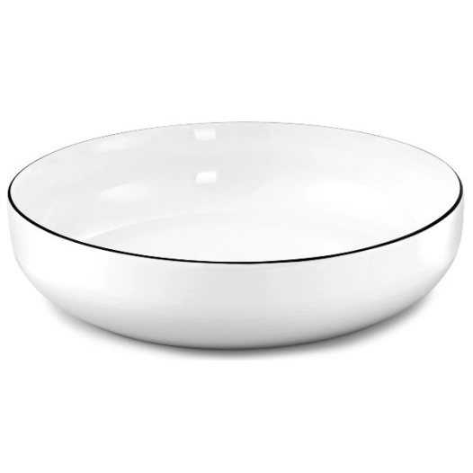 6 assiette à salade & à pâtes 20 cm - yaka noir - medard de noblat