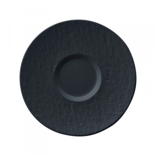 manufact.rock noir*sous-tasse a cafe au lait 17cm*n - villeroy et boch