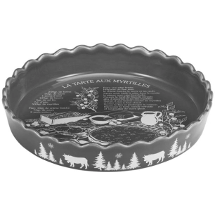 tourtière 30 cm alpestre grise / recette tarte aux myrtilles - festonné - table et cook