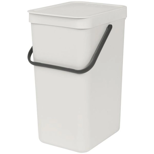 poubelle 16 l light grey - sort & go - brabantia