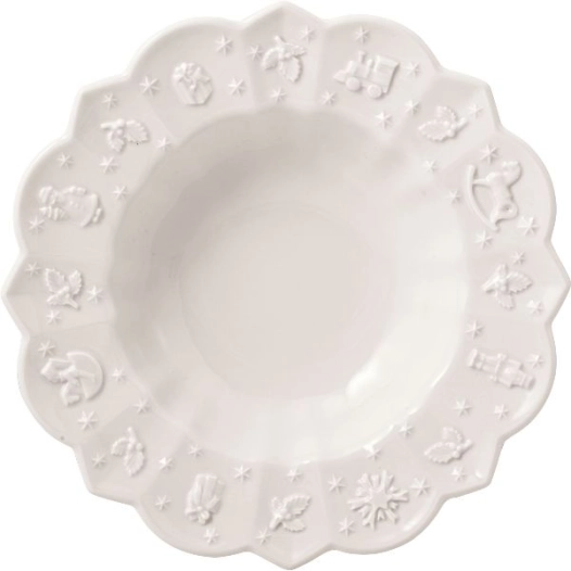 6 assiette creuse 23,5 cm blanche - toy’s delight royal classic - villeroy et boch