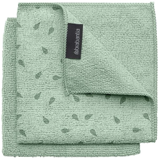 lot de 2 chiffons en microfibre vert menthe - sink side - brabantia