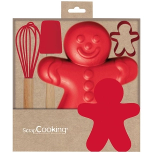 coffret ustensiles - bonhomme pain d'épices - scrapcooking