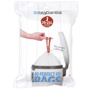 rouleau de 40 sacs poubelle code j - 23 l - perfect fit - brabantia