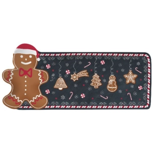 plat rectangulaire 36 x 16 cm - pain d'épices - easy life