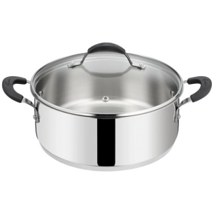 sauteuse 2 anses 26 cm + couvercle - tempra inox - lagostina