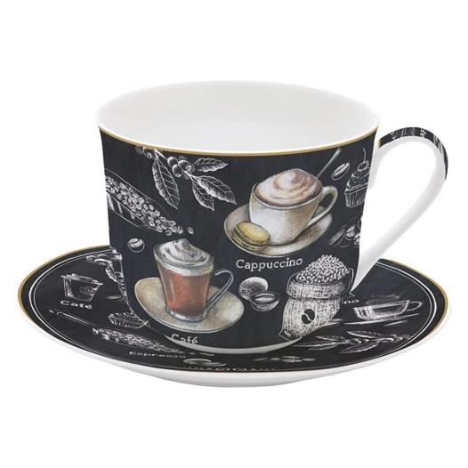 coffret tasse déjeuner 40 cl - barista - easy life