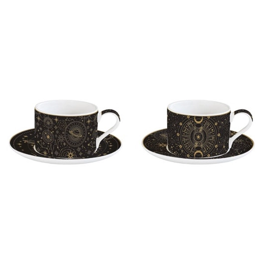 coffret 2 tasses déjeuner 24 cl - céleste - easy life