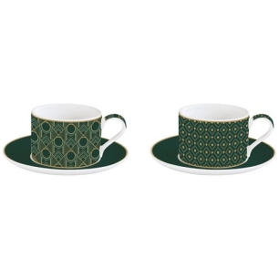 coffret 2 tasses déjeuner 24 cl - charleston - easy life