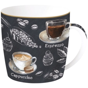 barista mug 35cl en porcelaine dans une boite metal - easy life