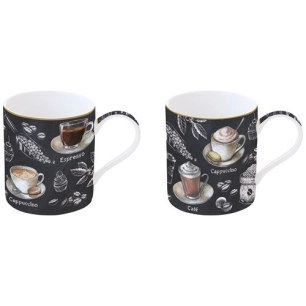 coffret 2 mugs 35 cl - barista - easy life