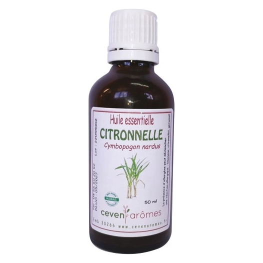 huile essentielle citronnelle 50 ml - ceven aromes