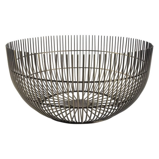 panier métallique 25 cm vintage or - iris - sp collection