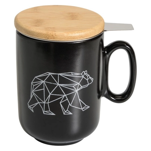 tisanière 45 cl noire & ours - origami - table et cook