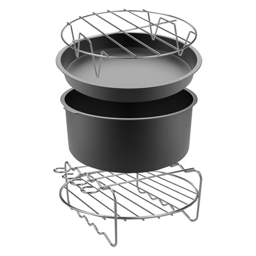 set accessoires xl pour friteuse à air chaud easy fry - xa112010 - moulinex