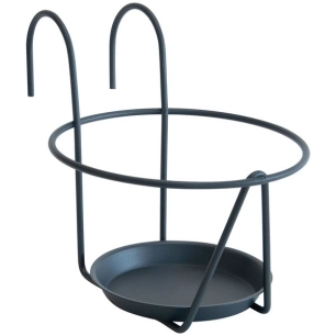 porte pot soucoupe crochet 16-18cm anthracite - louis moulin