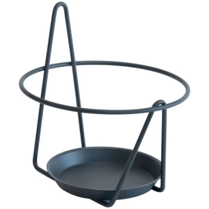 porte pot soucoupe mural 16-18cm anthracite - louis moulin