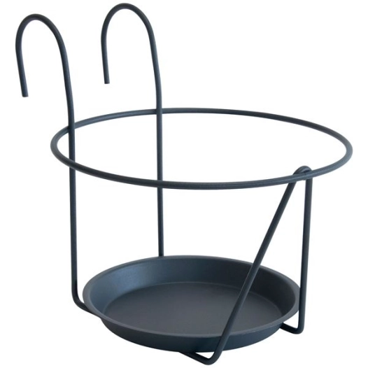 porte pot soucoupe crochet 20-22cm anthracite - louis moulin