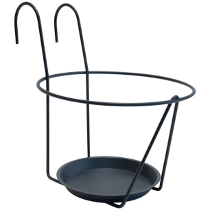 porte pot soucoupe crochet 25cm anthracite - louis moulin