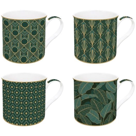 coffret 4 mugs 30 cl - charleston - easy life